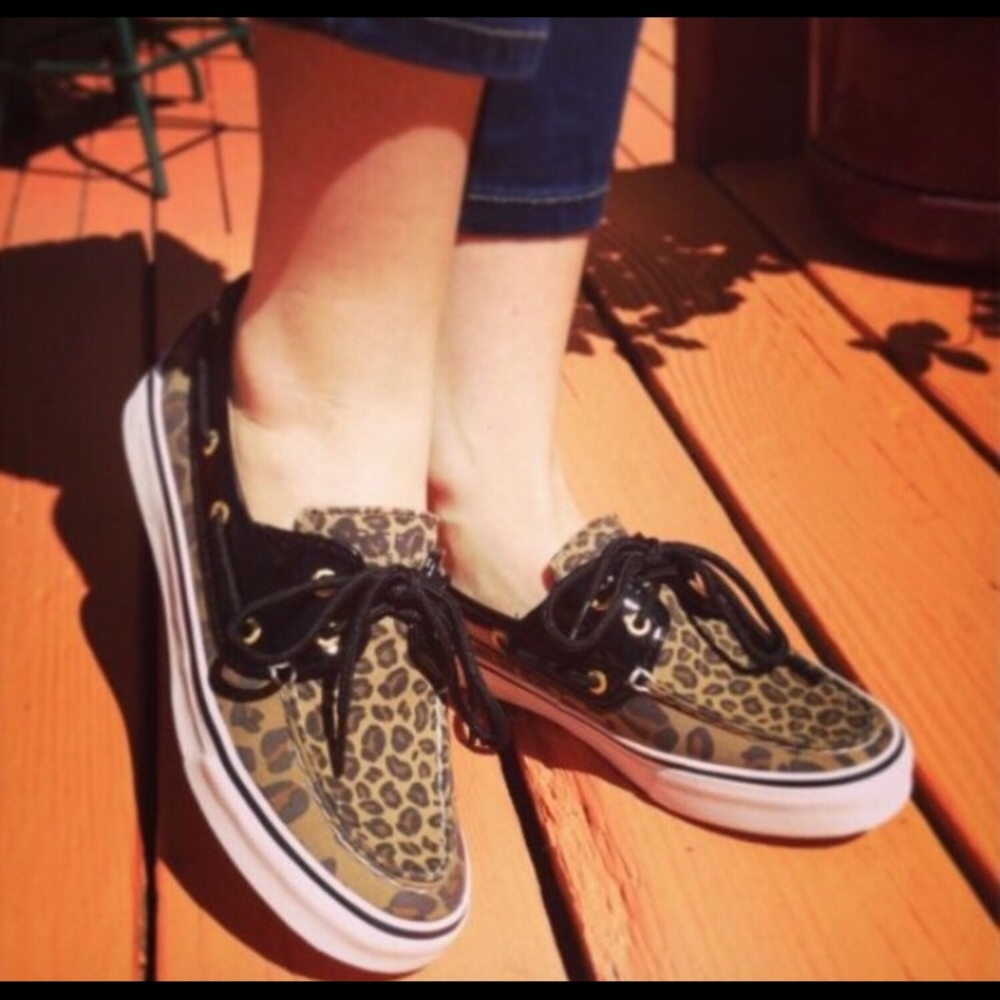 Sperry animal print shoes